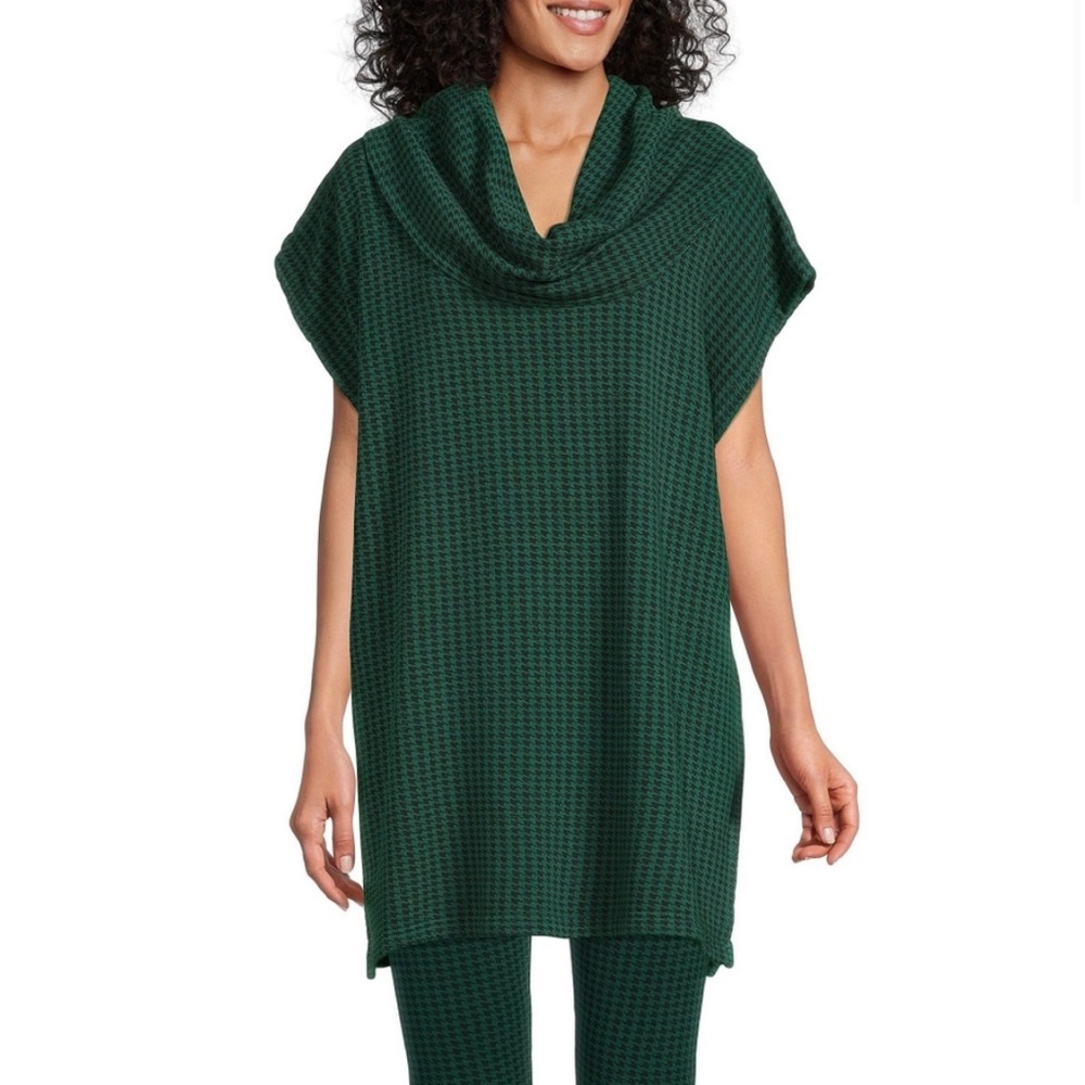 NWT $184 Bryn Walker Houndstooth Inlet Cowl Neck Tunic Multiple Sizes - Picture 6 of 10